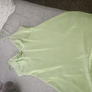 Victoria's Secret Vintage Lime Green Satin Slip Dress